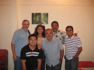 Pastor Rene, his wife and our team in Cualtitlan.
